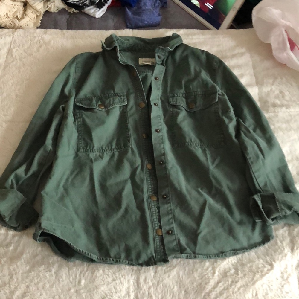 Green button up top